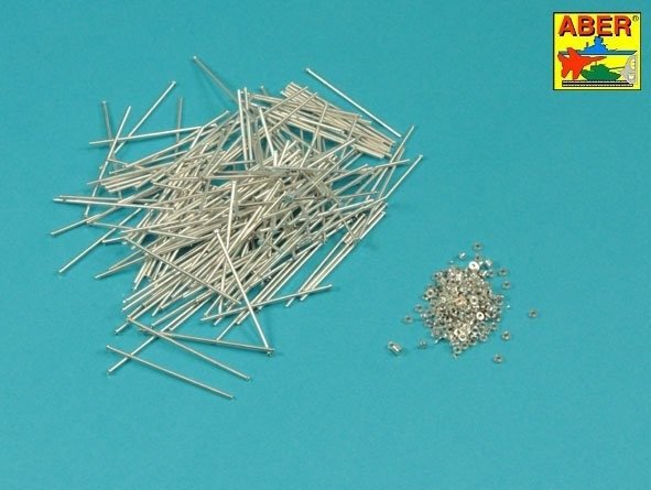 Aber 16170B Set of pins for Panther tank tracks x176 pcs / Zestaw sworzni do gąsienic czołgu Panther x176 szt  1/16