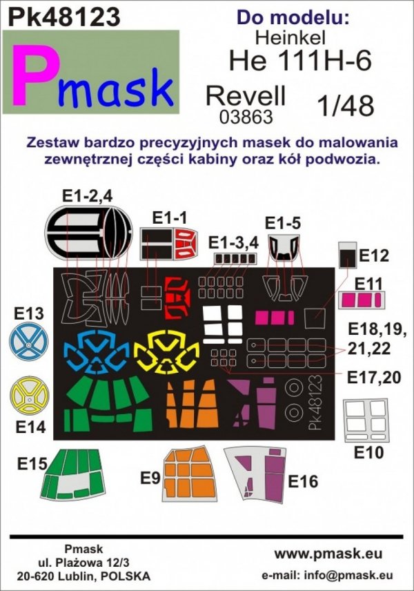 P-Mask PK48123 He 111H-6 (Revell 03863) 1/48