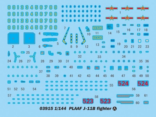 Trumpeter 03915 PLAAF J-11B fighter 1/144