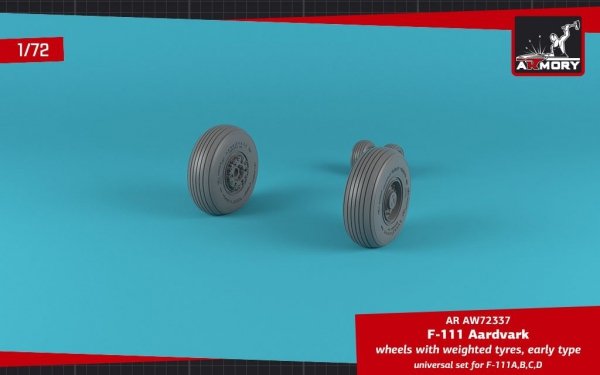 Armory Models AW72337 F-111A/B/C/D Aardvark wheels w/ weighted tires 1/72