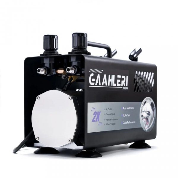 Gaahleri 42878 Dual Drive Series Airbrush Kit Compressor GT-918 (EU)