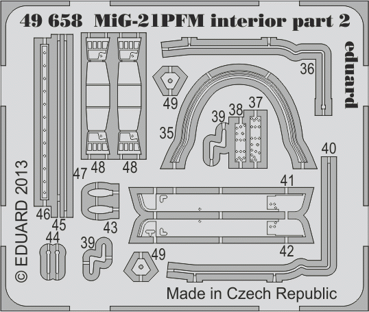 Eduard 49658 MiG-21PFM interior 1/48 EDUARD