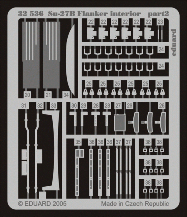 Eduard 32536 Su-27 Flanker B interior 1/32 TRUMPETER