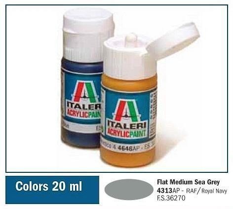 Italeri 4313AP FLAT MEDIUM SEA GREY 20ml 