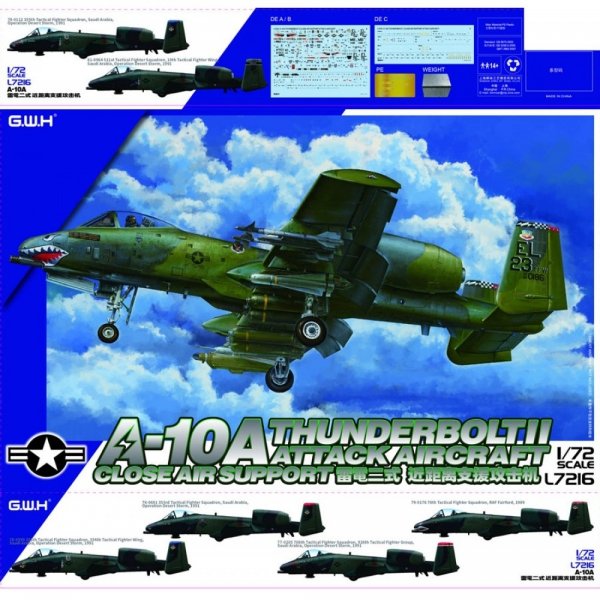 Great Wall Hobby L7216 USAF Fairchild Republic A-10A Thunderbolt II 1/72