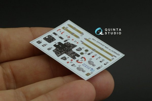 Quinta Studio QD48247 P-39 3D-Printed &amp; coloured Interior on decal paper ( Eduard ) 1/48