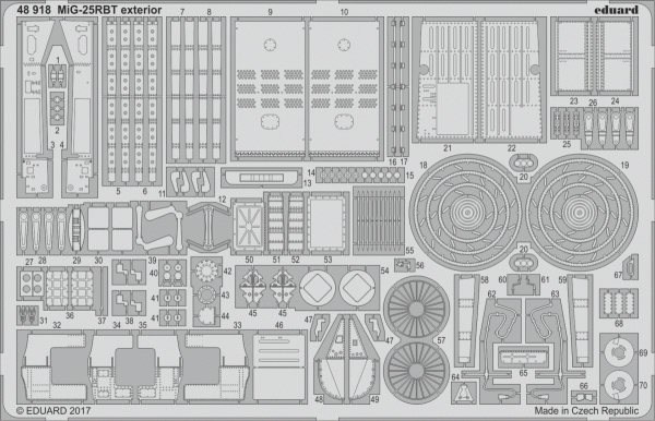 Eduard 48918 MiG-25RBT exterior ICM 1/48