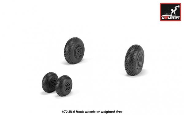 Armory Models AW72058 Mil Mi-6 Hook wheels w/ weighted tires 1/72
