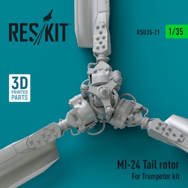RESKIT RSU35-0021 Mi-24 tail rotor for Trumpeter kit (3D printed) 1/35