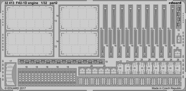 Eduard 32413 F4U-1D engine TAMIYA 1/32