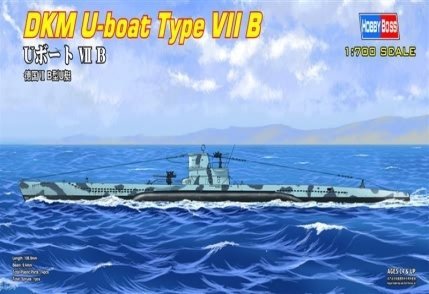 Hobby Boss 87008 German U-boat Type Ⅶ B 1/700