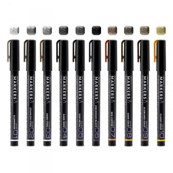 Gaahleri 42328 Metallic Series Marker Set - 10 Colors