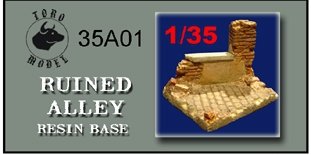 Toro 35A01 Ulica z Murem Podstawka Żywiczna 1/35