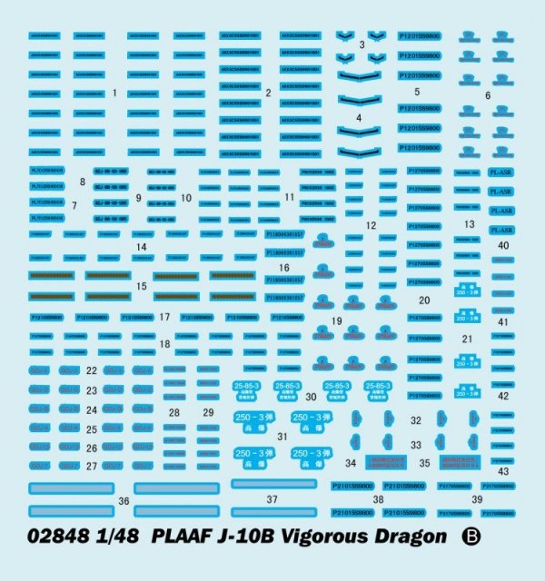 Trumpeter 02848 PLAAF J-10B Vigorous Dragon (1:48)