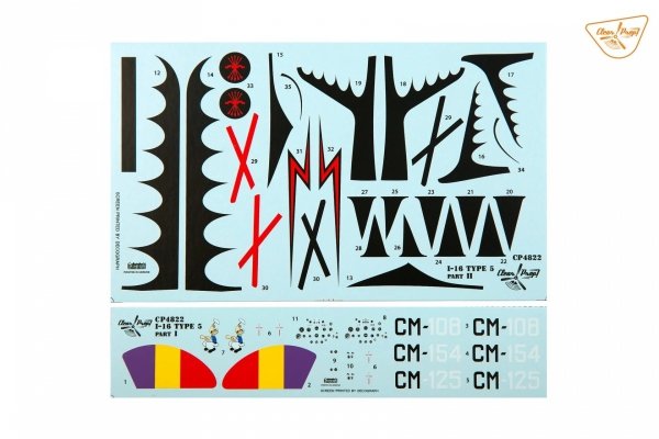 Clear Prop! CP4822 I-16 type 5 (in the sky of Spain late version) STARTER KIT 1/48