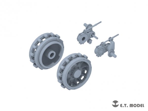 E.T. Model P35-406 WWII German Sd.kfz.251/Sd.kfz.11 Track links &amp; Sprockets Late 3d Printed 1/35