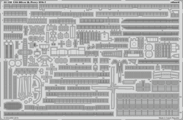 Eduard 53150 USS Oliver H. Perry FFG-7 ACADEMY 1/350