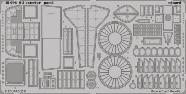 Eduard 48696 S-3 exterior 1/48 Italeri