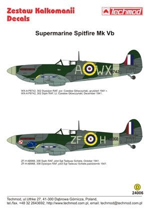 Techmod 24006 - Supermarine Spitfire Mk VB (1:24)