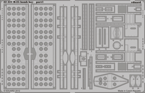 Eduard 32321 B-25 bomb bay HK MODELS (1:32)