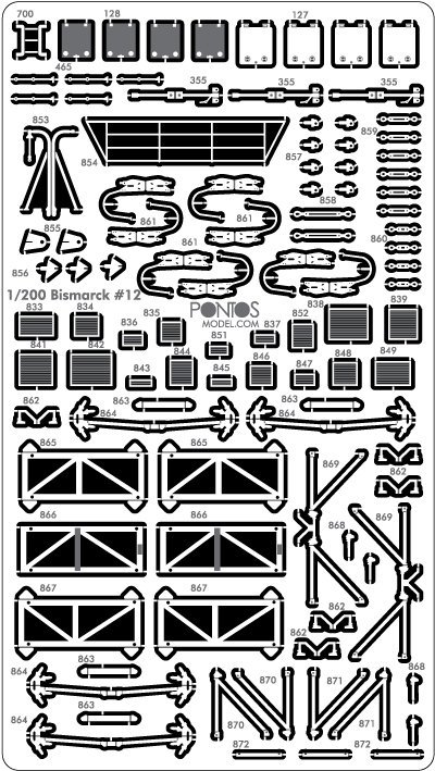 Pontos 22001F2 BISMARCK 1941 Detail Up Set Basic Ver.2 (1:200)