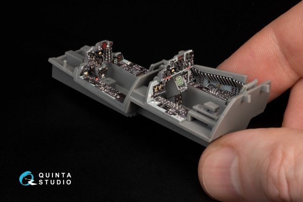 Quinta Studio QDS-48370 F-4E late without DMAS 3D-Printed &amp; coloured Interior on decal paper (Meng) (Small version) 1/48