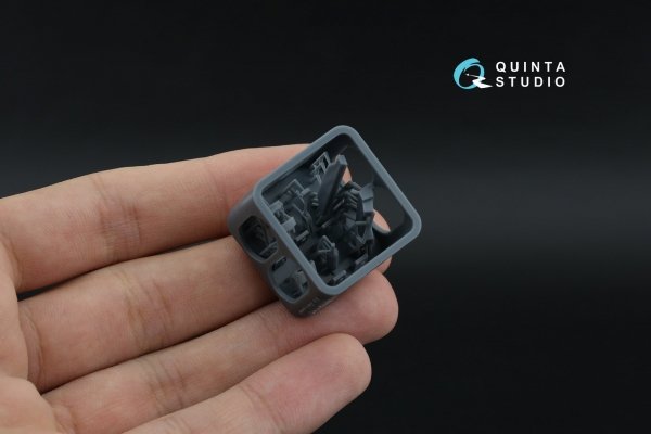 Quinta Studio QD+48638 Ka-50 (black panels) 3D-Printed &amp; coloured Interior on decal paper (Italeri) (with 3D-printed resin parts) 1/48