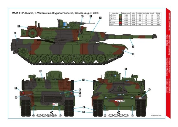 Hobby 2000 35007 M1A1 FEP Abrams - Polish Army MBT ( RFM + CARTOGRAF ) 1/35