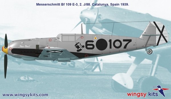 Wingsy Kits D5-09 MESSERSCHMITT Bf 109 E-1 and E-3 Legion Condor 1/48