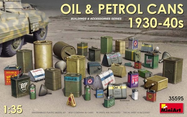 MiniArt 35595 OIL &amp; PETROL CANS 1930-40s (1/35)