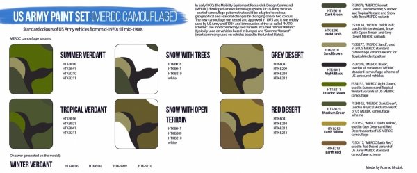 Hataka HTK-BS51 US Army Paint Set (MERDC Camouflage) 8x17ml
