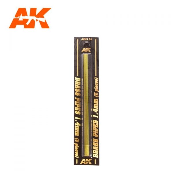AK Interactive AK9113 BRASS PIPES 1.4MM Ø. 5 UNITS