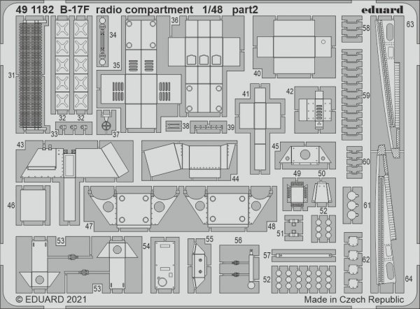 Eduard 491182 B-17F radio compartment HKM 1/48