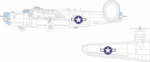 Eduard EX1043 B-24J US national insignia HOBBY BOSS 1/48