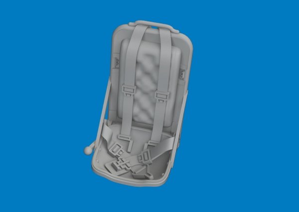 Eduard 672448 P-51D seat w/ integral seat belts PRINT for ARMA HOBBY 1/72