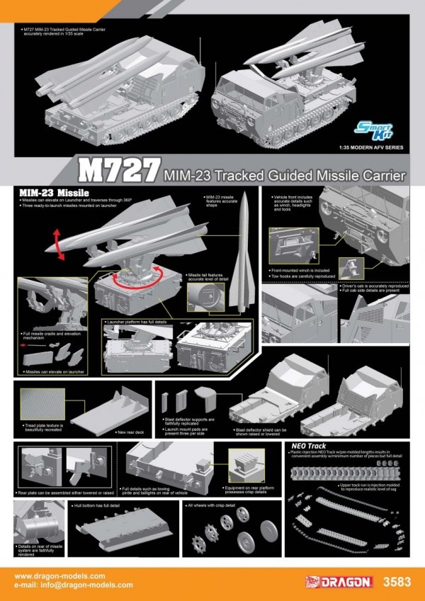 Dragon 3583 M727 MiM-23 Tracked Guided Missile Carrier 1/35