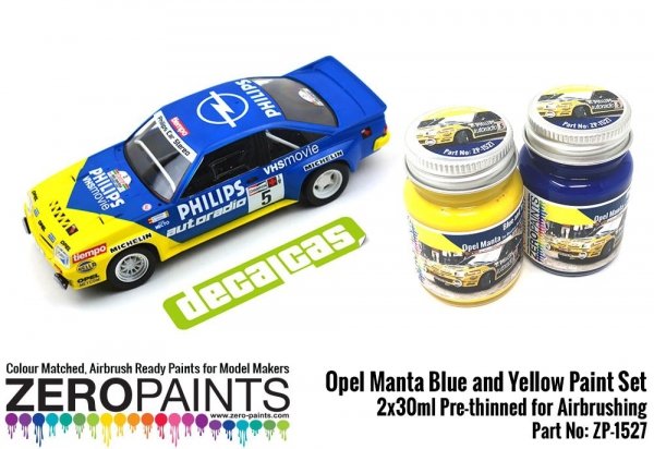 Zero Paints ZP-14527 Opel Manta - Blue and Yellow Paint Set 2x30ml