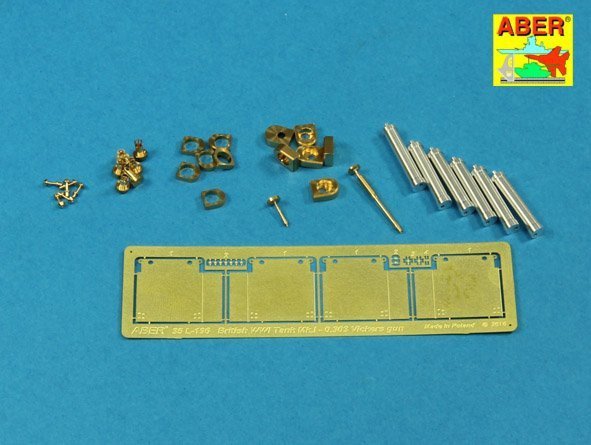 Aber 35L-196 Barrels for British WWI Tank Mk.I Female or 0.303 Vickers gun x 4 8mm Hotchkiss m.1909 x 1 (1:35)