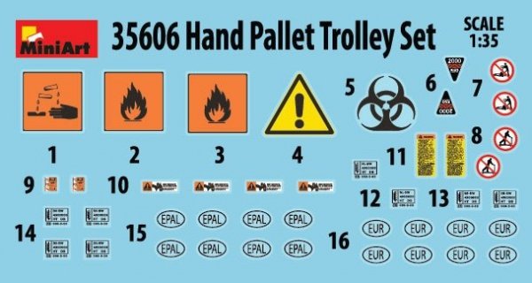 MiniArt 35606 HAND PALLET TRUCK SET 1/35