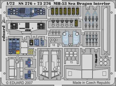 Eduard 73276 MH-53 interior 1/72 ITALERI