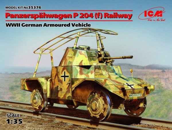 ICM 35376 Panzerspahwagen P 204 (f) Railway, WWII German Armoured Vehicle (1:35)