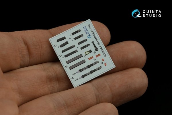 Quinta Studio QD48060 F-35A 3D-Printed &amp; coloured Interior on decal paper (Meng) 1/48