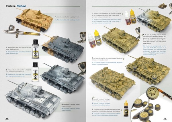 Ammo by Mig 6303 How to Paint Mid WWII German Tanks (Feb 1943 - Sep 1944) (Bilingual English &amp; Spanish)