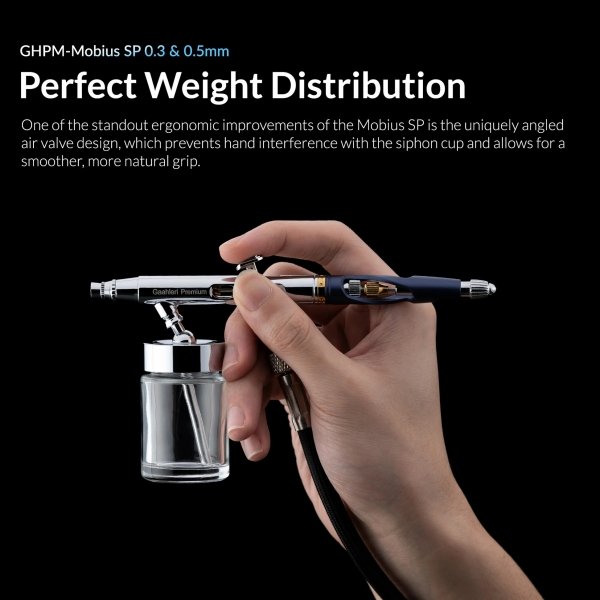 Gaahleri 43004 Premium Series GHPM-Mobius SP 0,3 &amp; 0,5 mm Airbrush