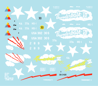 Star Decals 35-C1025 Thunderbolt V / VI / VII 1/35