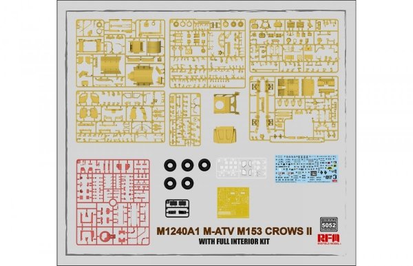Rye Field Model 5052 M1240A1 M-ATV M153 CROWS II with full interior 1/35