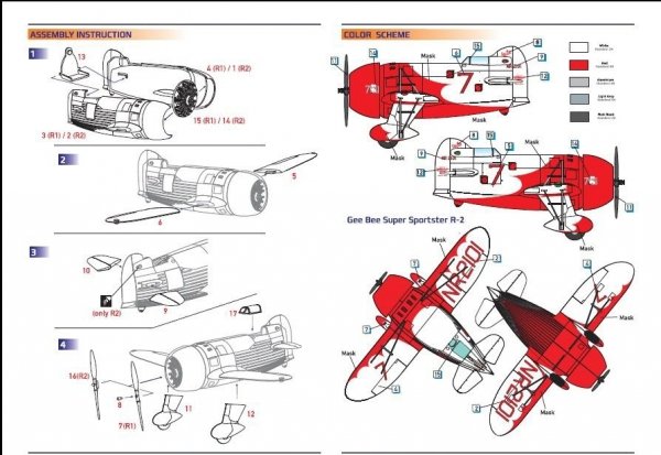 Dora Wings 14402 GeeBee Supersporster R1&amp;R2 1/144