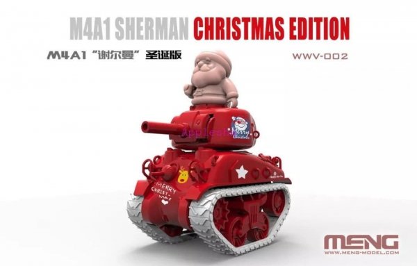 Meng Model WWV-002 M4A1 Sherman Q Editon Assembly Model Christmas Xmas Special Gift