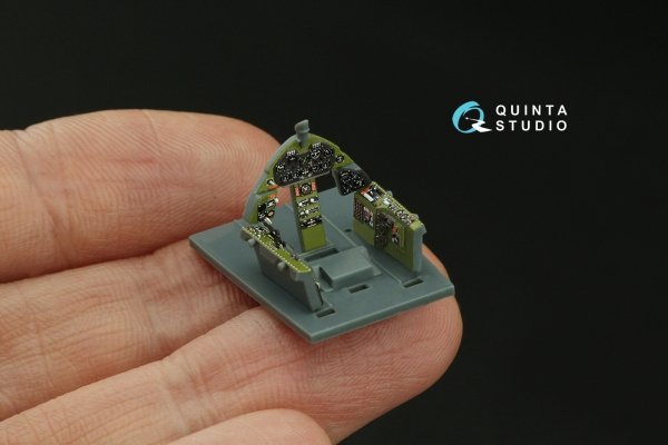 Quinta Studio QD72147 F6F-3 Hellcat 3D-Printed coloured Interior on decal paper (Eduard) 1/72