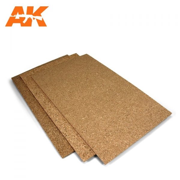 AK Interactive AK8046 CORK SHEET – FINE GRAINED 200x300x1mm